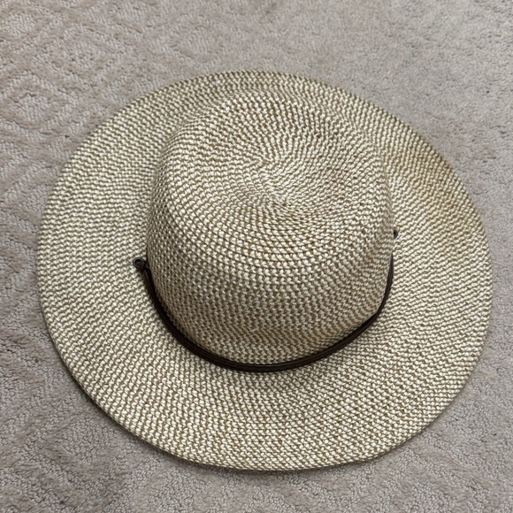 Straw Wide Brim Sun Hat Womens Beach Summer Tan Solar Escape One Size
